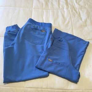 Figs Ceil Blue scrub SET